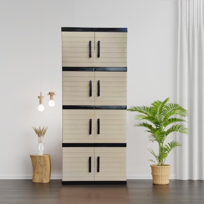 Lemari Pakaian Lemari Plastik Premium Jumbo- susun 2, susun 3, susun 4 - susun2, Lemari