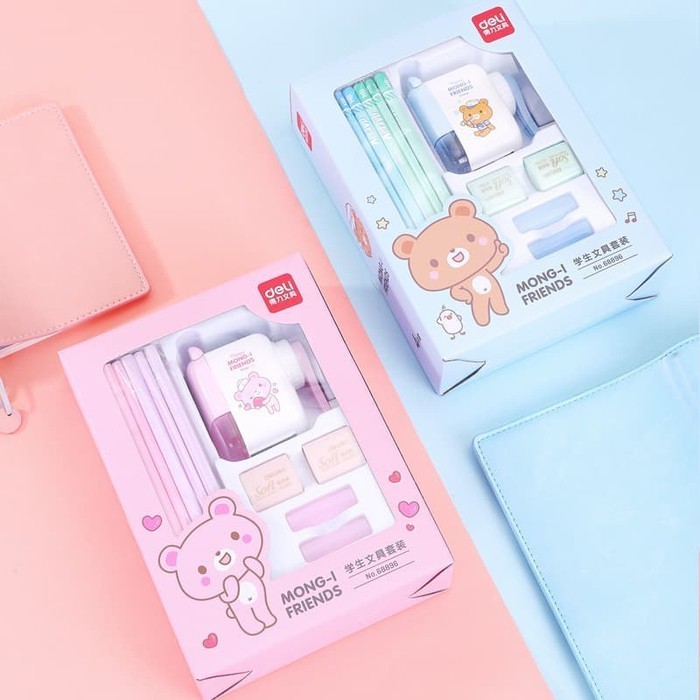 

Deli Study Set / Stationery Set 4 in 1 - 68896