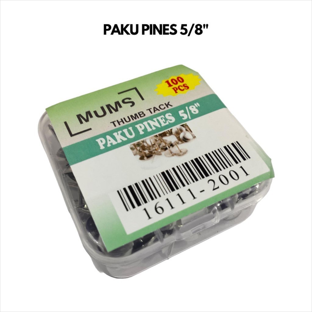 Paku Payung Paku Pinus Pines Mading 5/8" Thumb Tacks MUMS +/- 100Pcs-GM