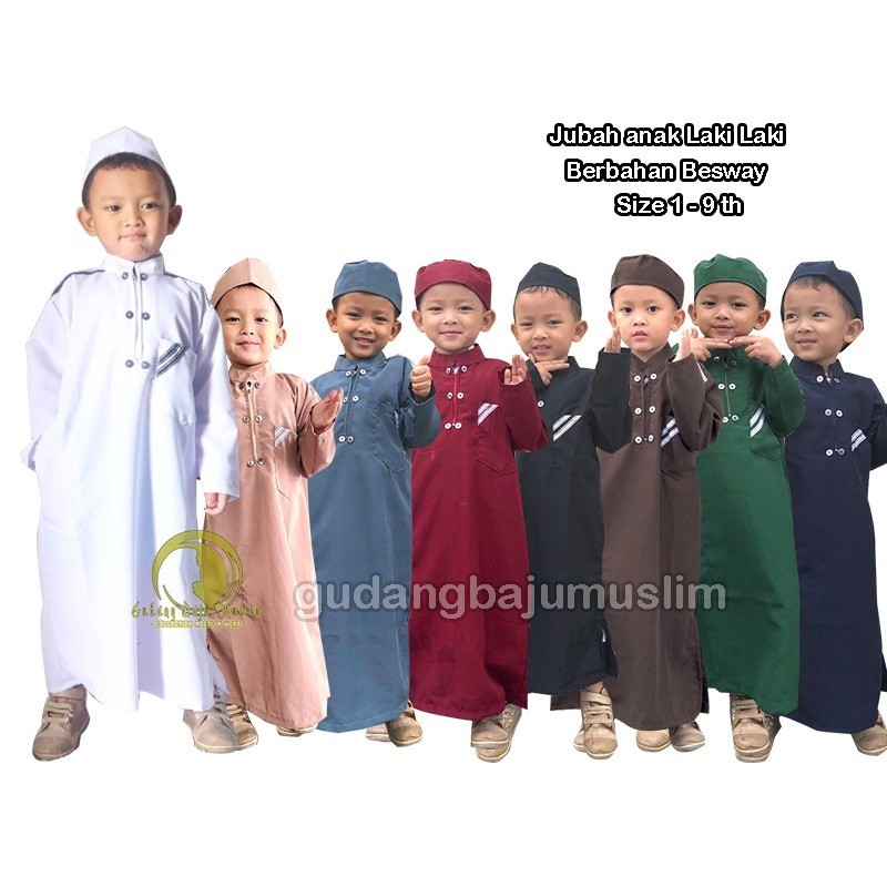 Jubah Muslim anak / muslim anak laki laki / jubah anak laki laki / gamis anak laki / baju jubah anak
