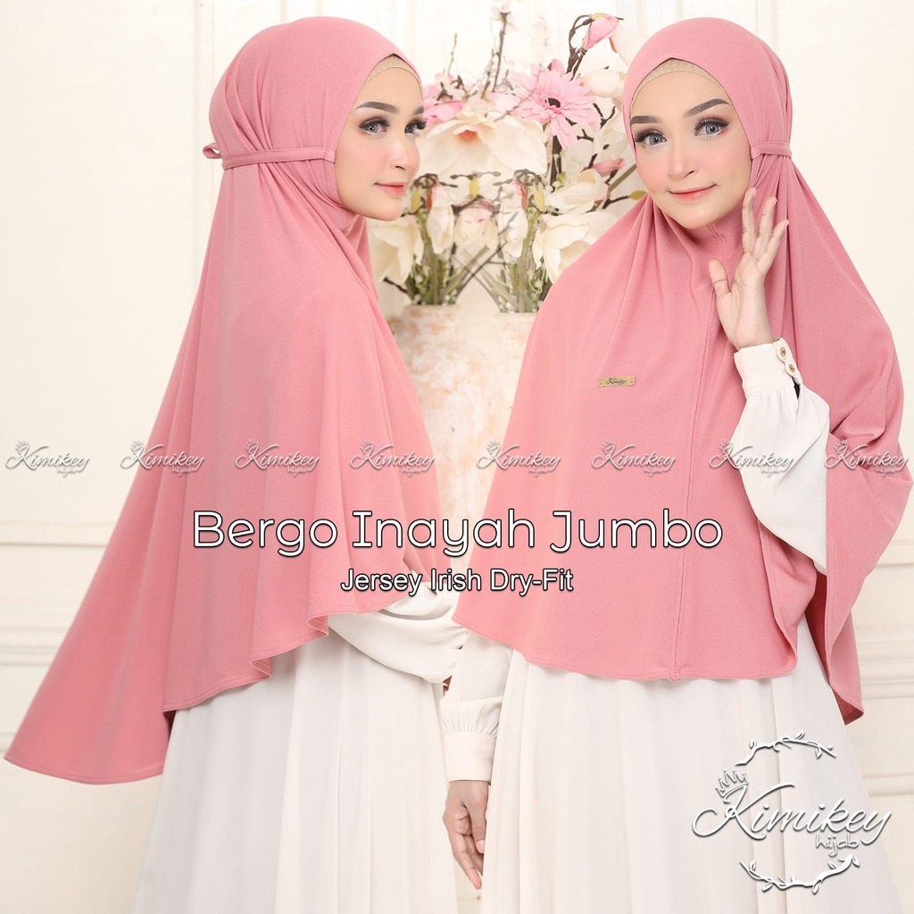 Terlaris 12.12 || Hijab Instan Bergo Kimikey Inayah Jumbo Syari jilbab jumbo kimkey inayah jumbo Jer