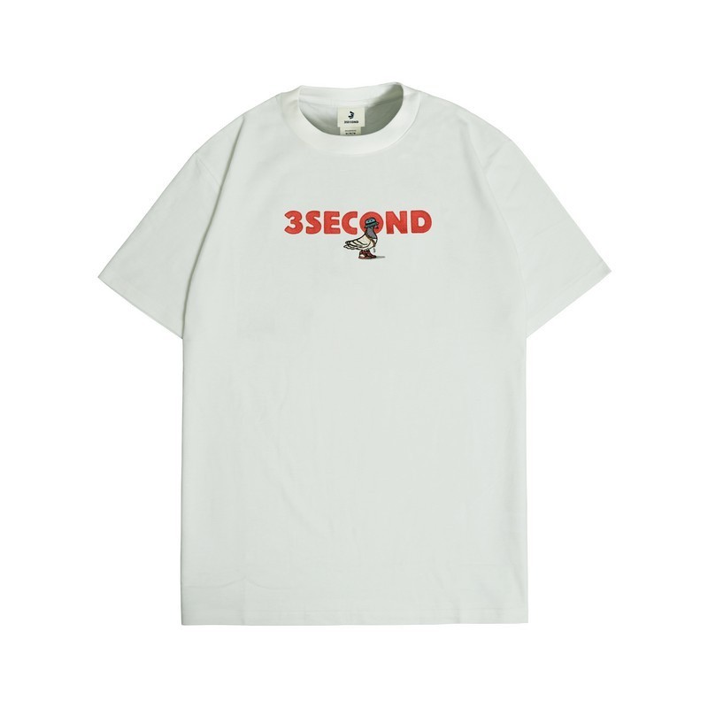 【HOT】 3Second Kaos Lengan Pendek Pria Regular Fit Desain Logo dan Burung Ultra Absorb T Shirt Basic 