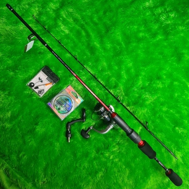 SET PANCING CARBON SOLID REEL BAHAN METAL SPOOL JORAN DAN REEL DAIDO SHIKARI LENGKAP SIAP PAKAI FREE