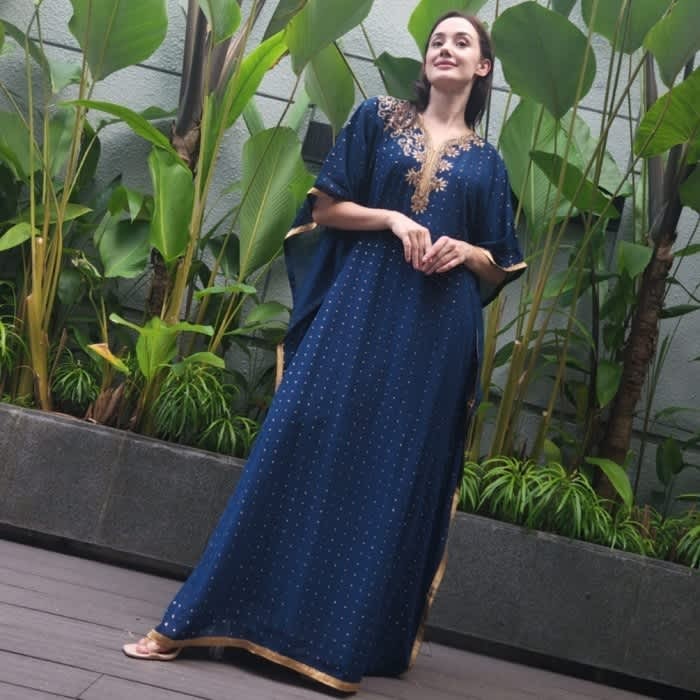 Kaftan Viscose Hand Made /Long kaftan/ daster mewah/ baju  lebaran