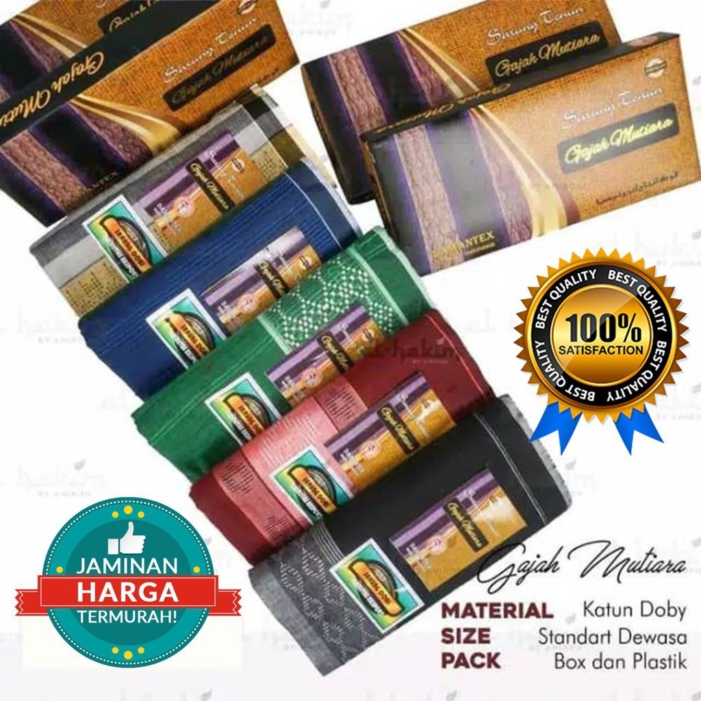 SARUNG GAJAH MUTIARA & GAJAH WANGI MURAH BERKWALITAS KUALITAS BAWAHAN MUSLIM KLW