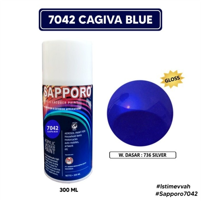 

Sapporo 7042 Caviga Blue Cat Semprot Aerosol Saporo Paint