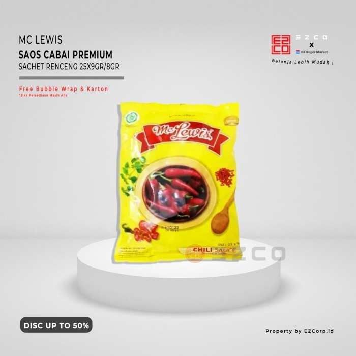 

MC LEWIS SAOS PEDAS KEMASAN SACHET RENCENG 25 PCS X 9 / 8 GRAM