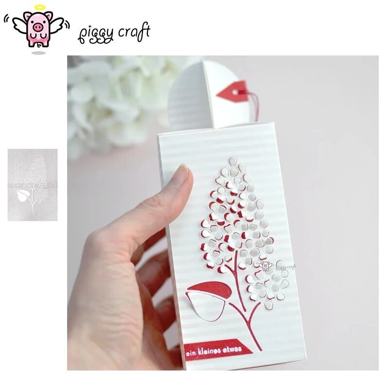 

Piggy Craft metal cutting dies cut die mold Flowers background Scrapbook paper craft knife mould blade punch stencils dies