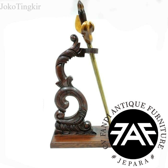 

jagrak dudukan keris klasik kayu jati ukiran jepara harga pengrajin murah