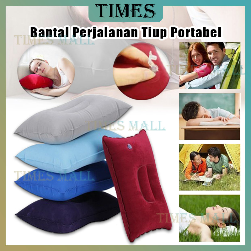 Bantal Udara Tiup/Bantal Perjalanan Tiup Portabel/Bantal Kotak Tiup Ringan/Bantal Angin Tiup Persegi
