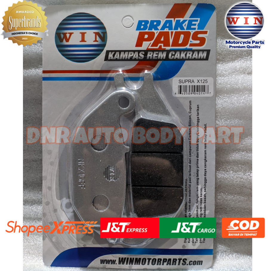 Kampas Rem Cakram Depan / Belakang Supra X 125 Lama 2004 2005 2006 | rear brake pads WIN