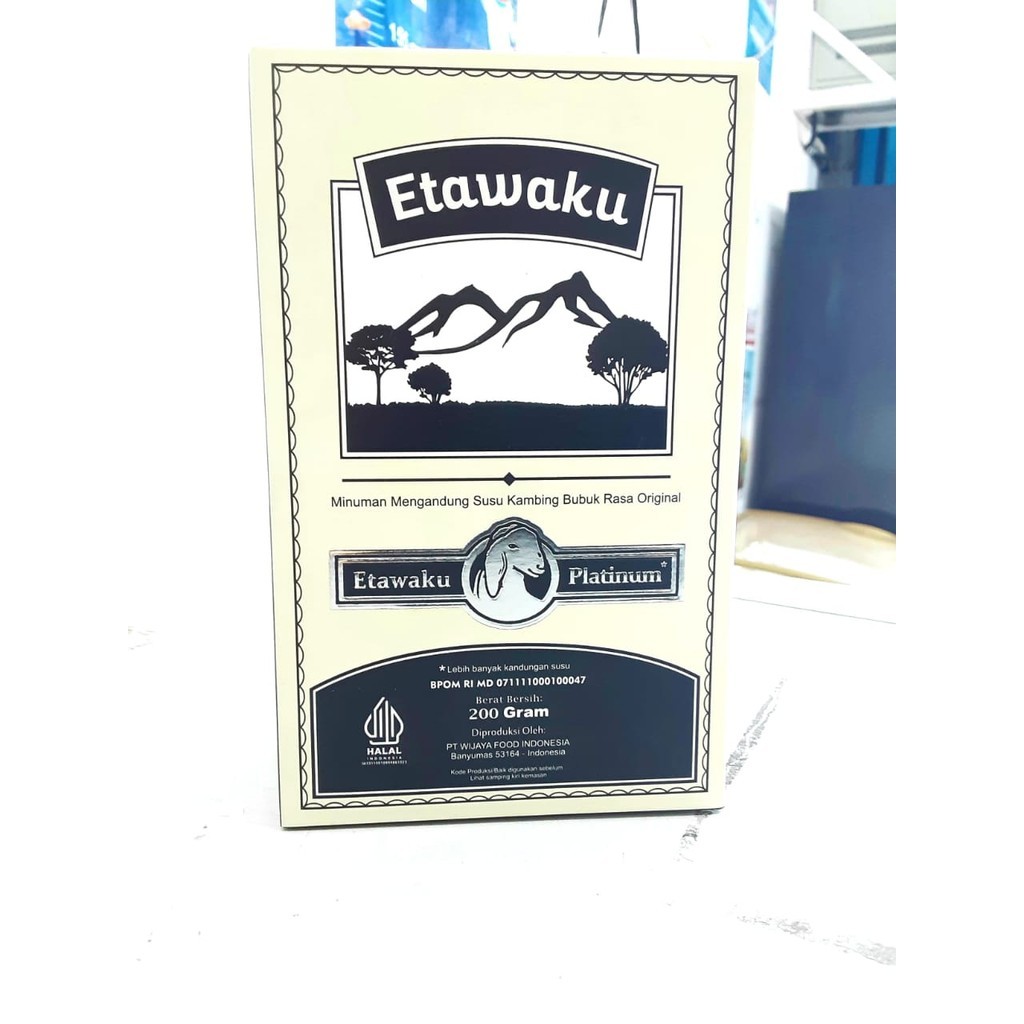 

Etawaku Platinum Susu Kambing & Krimer Bubuk 200 Gram Box
