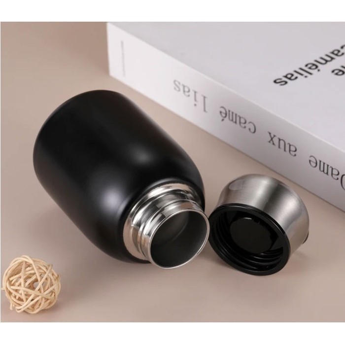 Tumer Kopi Stainless 280ml Termos Air Mini Hitam