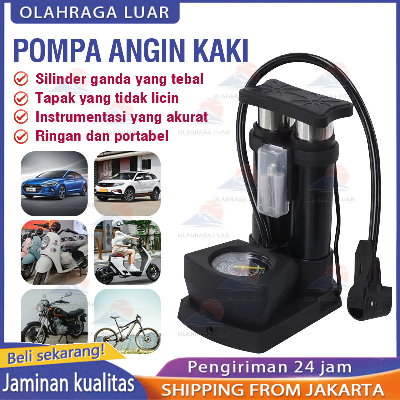 Pompa Angin mini portable foot pump manual emergency motor Pompa Angin Kaki Pompa Kaki Pompa Ban Min