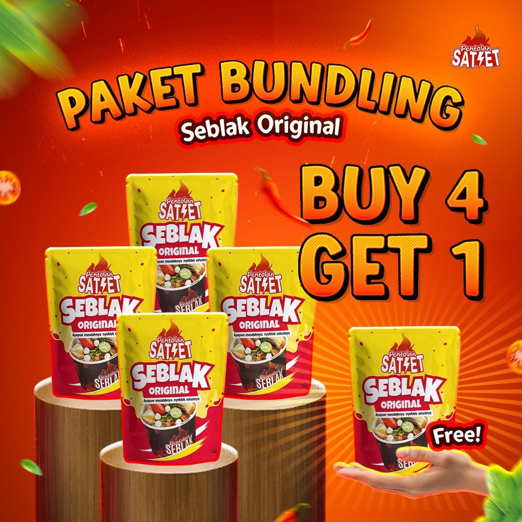 

Pentolan Satset - Paket Bundling Seblak Original - Beli 4 Gratis 1
