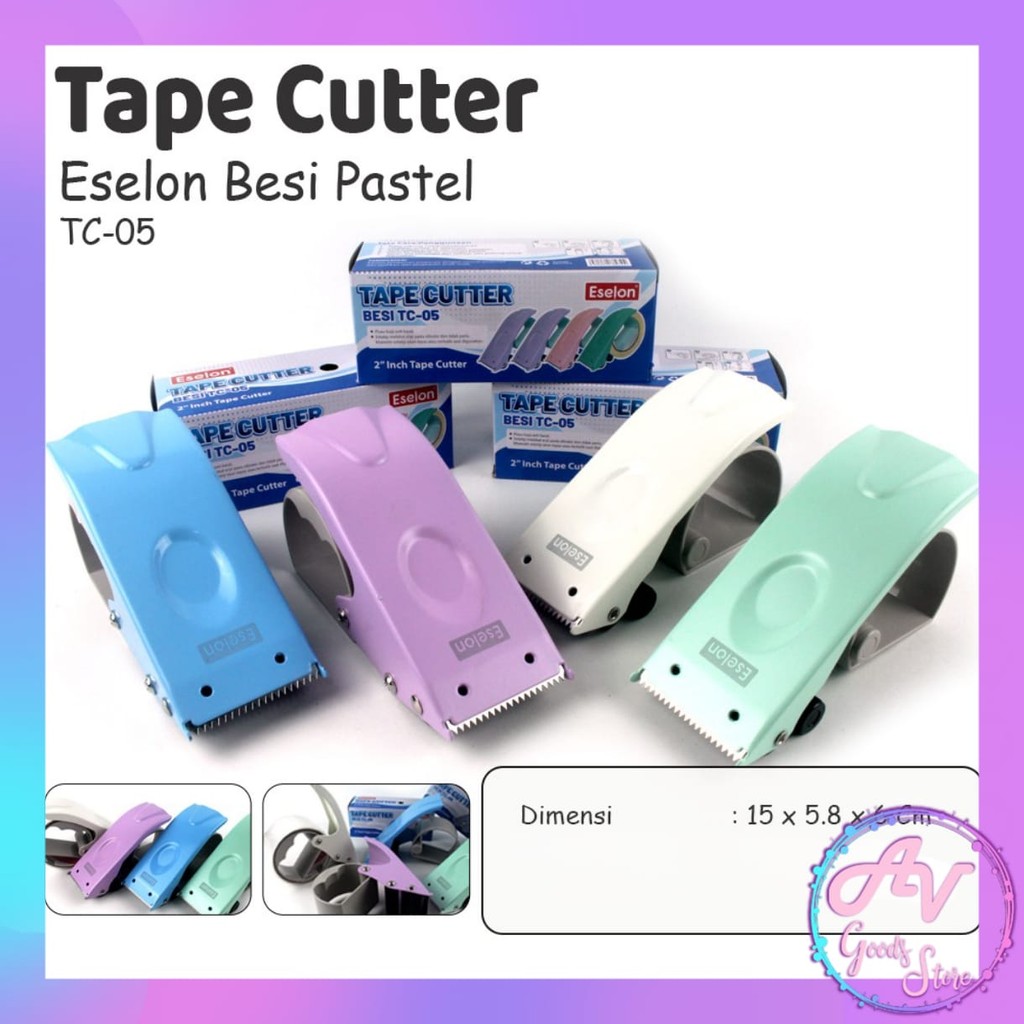 

Dispenser Tape Besi Lakban ES TC05 / Tape Cutter Plakban 2" / Pemotong Lakban 2inch