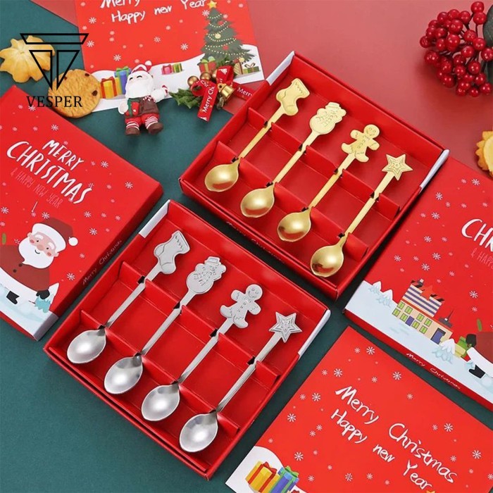 

[New]Promo christmas tea spoon gift box hampers SF059 kado natal sendok teh kopi - HAMPERS SF059