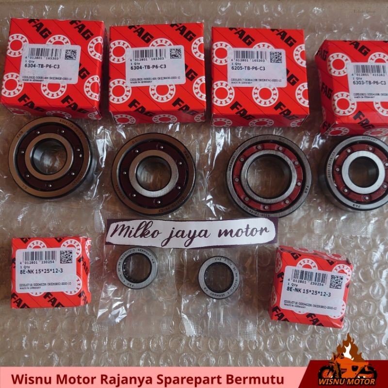 Bearing laher klaher mesin fullset kruk as gigi rasio racing keramik rx king k s rxk rxs rx spesial 