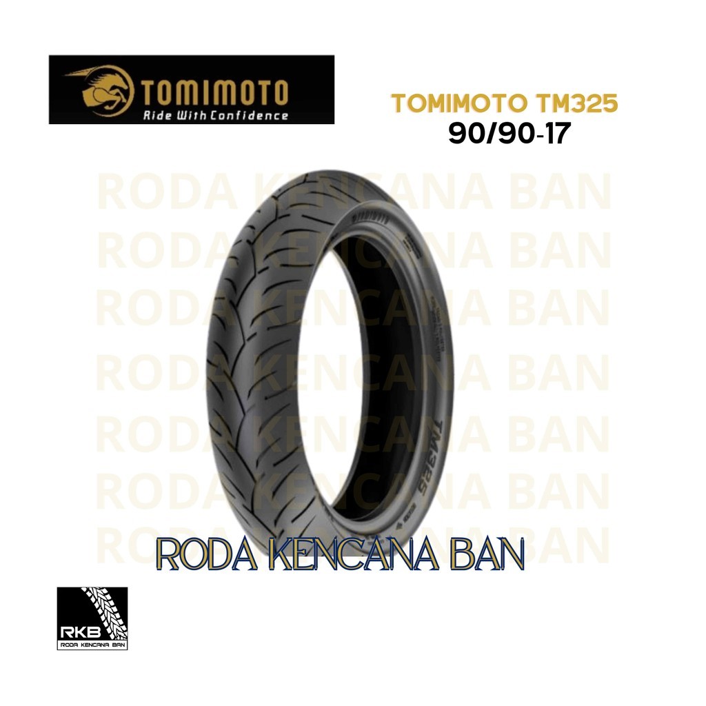 Ban Motor TOMIMOTO TM 325 size 90/90 R17 - Tubeless Ban Belakang SUPRA X 125, REVO 110/125, BLADE 12