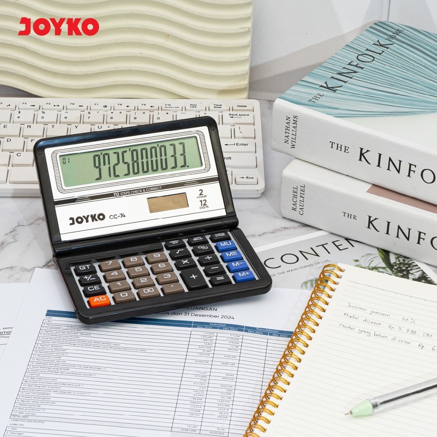 

KALKULATOR CHECK & CORRECT JOYKO CC-74 - Calculator Lipat Saku CC74 BIG LCD RB9