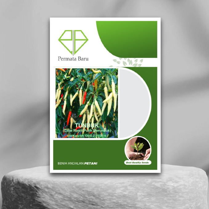 Benih Cabe Rawit Putih Merunduk TUNDUK 10 Gram Biji Bibit Cap Permata Baru