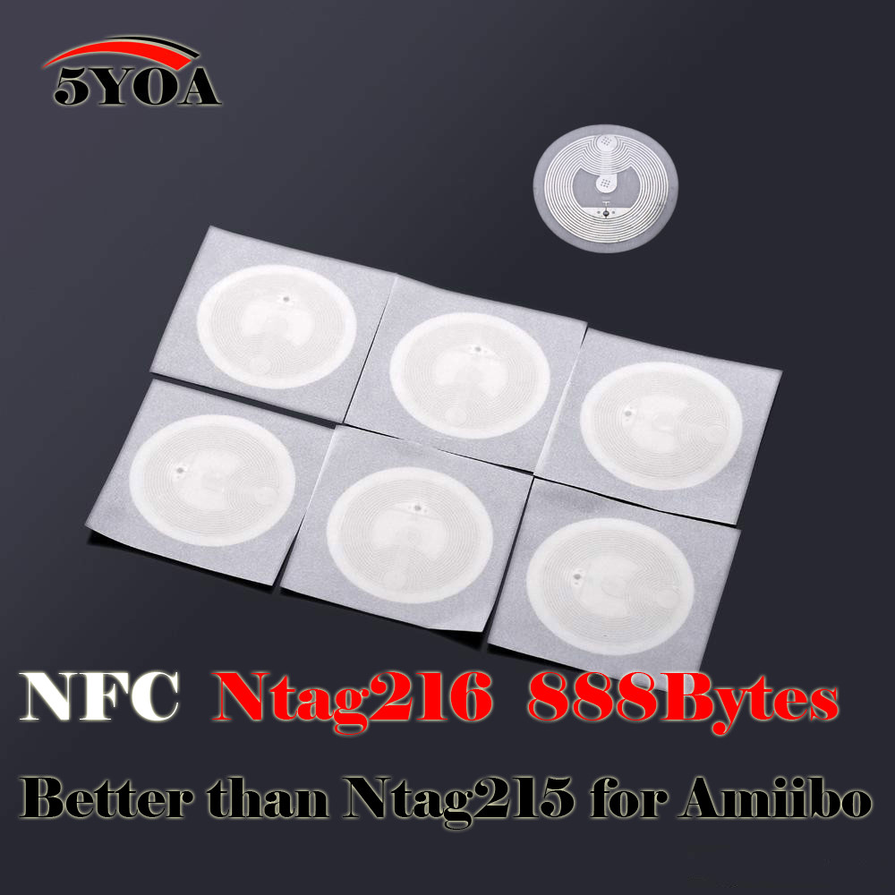 

10pcs NFC Ntag216 888 Bytes Tag Sticker Label Key Tags Token Patrol Badge