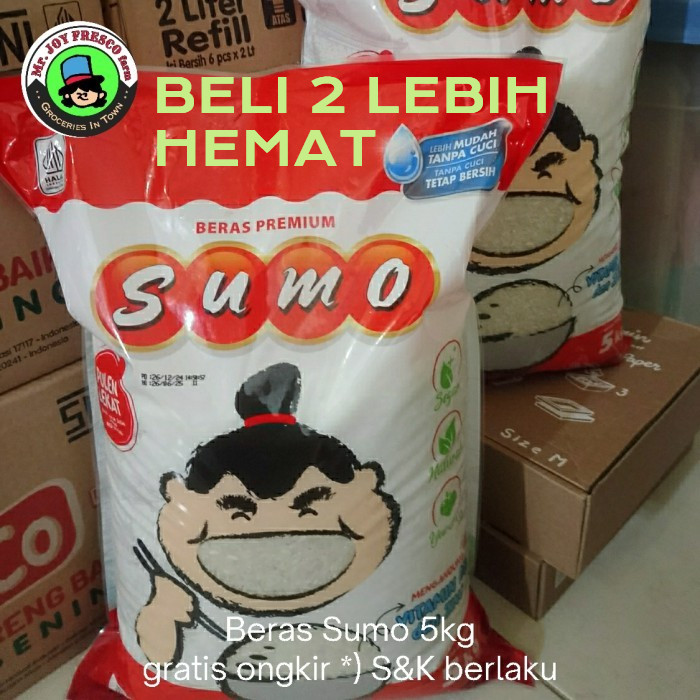 

SUMO 5Kg Original Beras Sumo Kemasan Merah 5 kg Beras Super Premium Rice Putih Pulen Gratis Ongkir