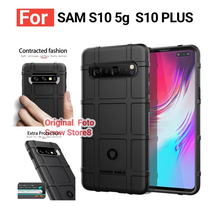Case Samsung S10 Plus S10 5G Case Rugged Shield Armor Softcase Casing - Sam S10 5G #SNWRGSD