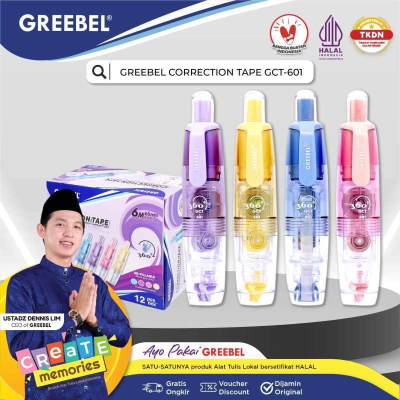 

Greebel Correction tape GCT-601 - Stipo Kertas 6MX6MM - Stipo Kertas Greebel