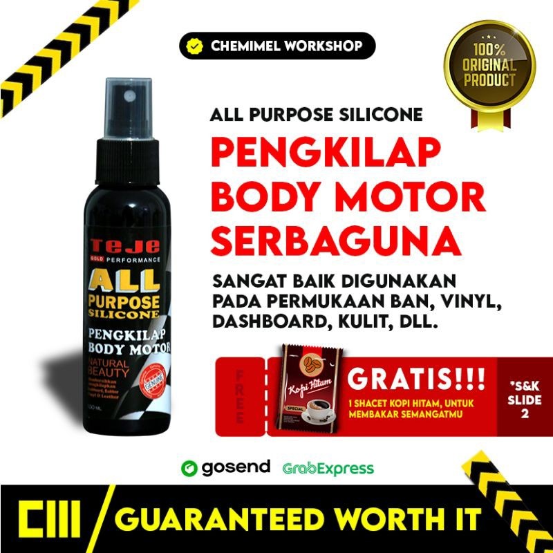 Pengkilap Body Motor Teje Kit Teje All Porpose Silicone Mobil Kilap Body Motor Mobil Perawatan Poles