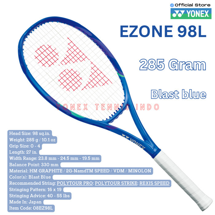Yonex EZONE 98L 285g Blast blue - racket tennis