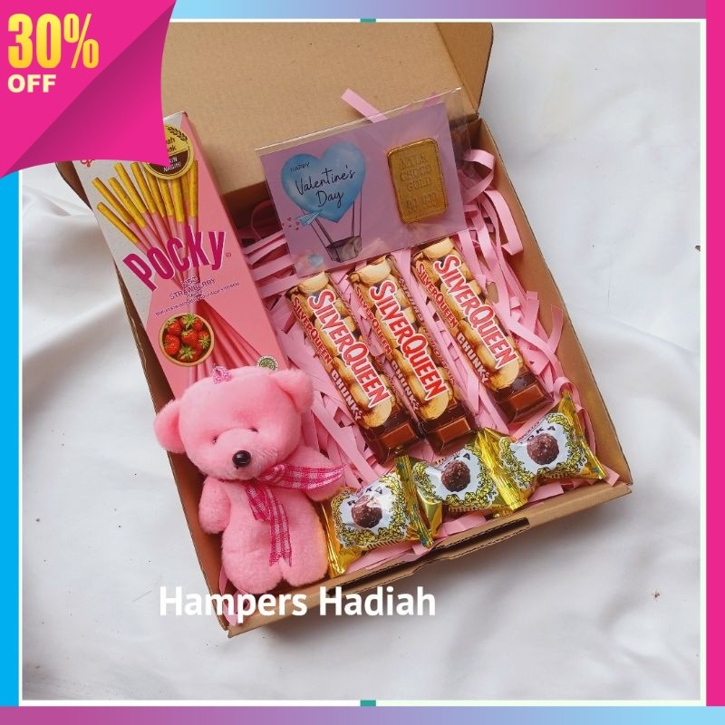 

kado buat pacar gebetan bestie Unik Kreatif Lucu / Hampers Valentine Day kado valentine hampers coklat kado pacar hadiah coklat silverqueen love silverqueen chungky bar valentine day