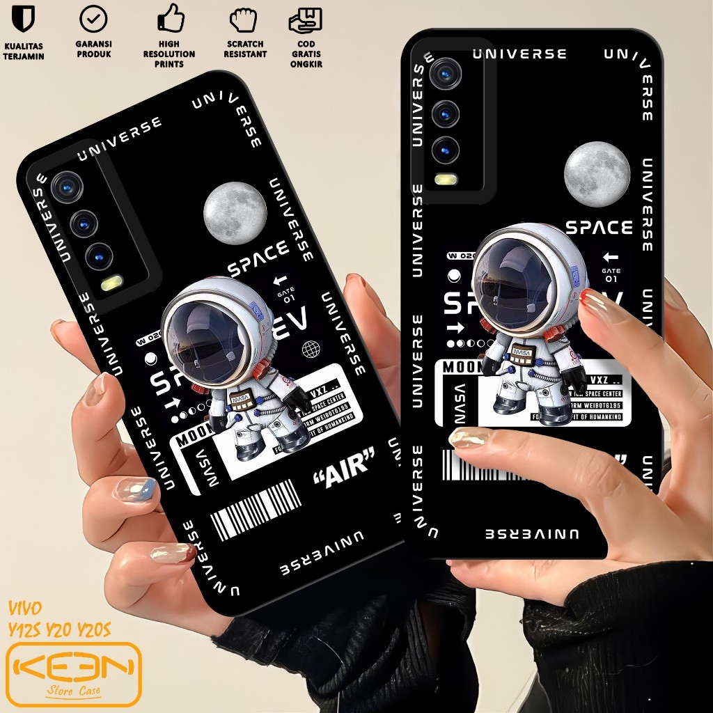 Case Vivo V2026 V2027 V2029 V2043 - Softcase Vivo V2026 V2027 V2029 V2043 Motif Astronot - Casing Hp
