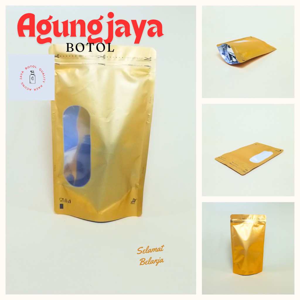 Pouch Window Transmetz Emas @ Pcs Series / Plastik / Plastik Kemasan / Pouch Plastik / Sachet Plasti