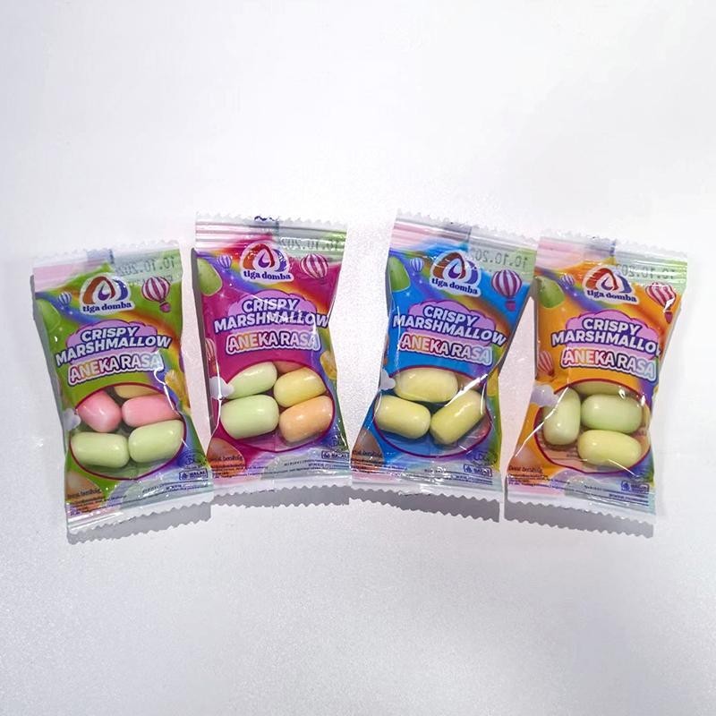 

[Halal] Tiga domba 3 box 120 Pcs-Crispy Marshmallow-Aneka Rasa Buah Food rasa Buah Fruity Manis Snack Makanan