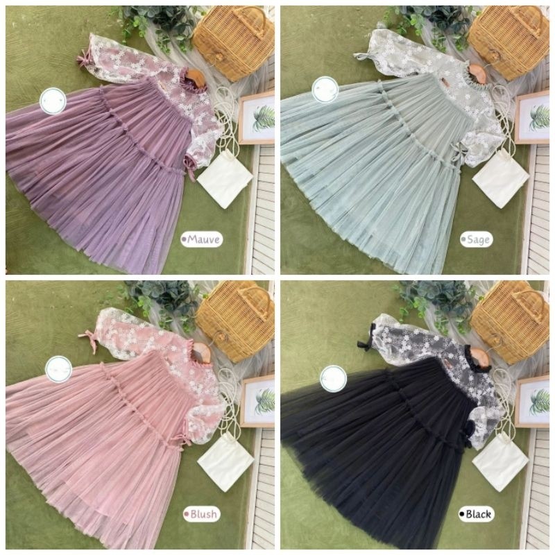 Busana Lebaran Muslim Wanita Dress Gamis Murah Modern / Hanania Dress Kids Usia 2-9tahun Dress Anak 