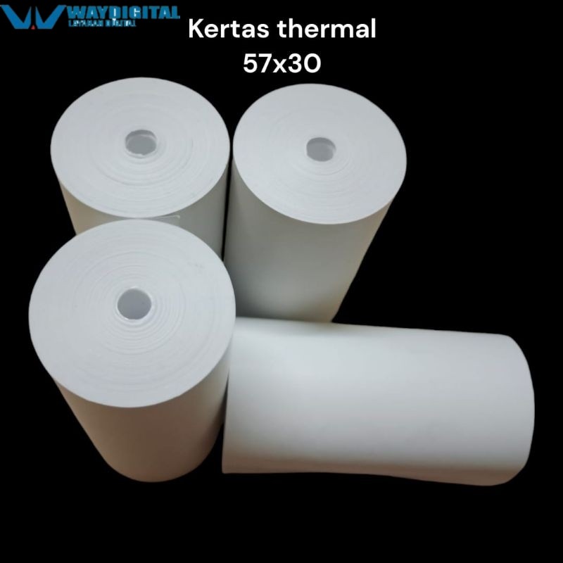 

Kertas Struk Thermal Paper Roll 58x30 Termal EDC Thermal Printer Mini Bluetooth 57x30 coreless