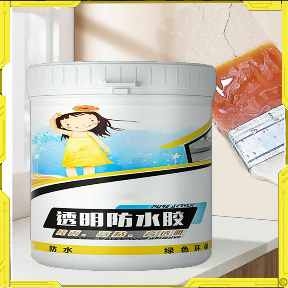 

Paint Lem Anti Bocor Rembes Waterproof Coating 500g with Brush -TL414