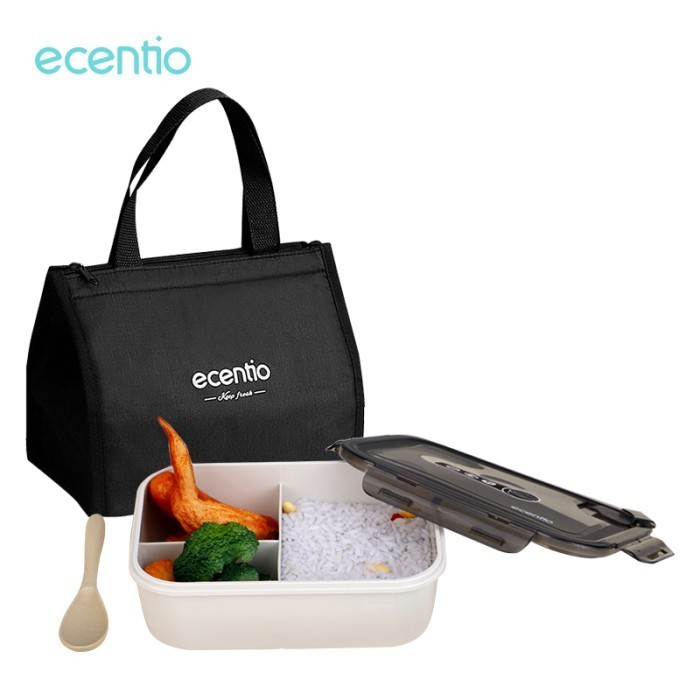 ecentio kotak makan set lunch box lunch bag set