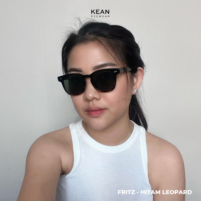 FRITZ - FRAME KACAMATA SUNGLASSES KOTAK - LEOPARD , NORMAL