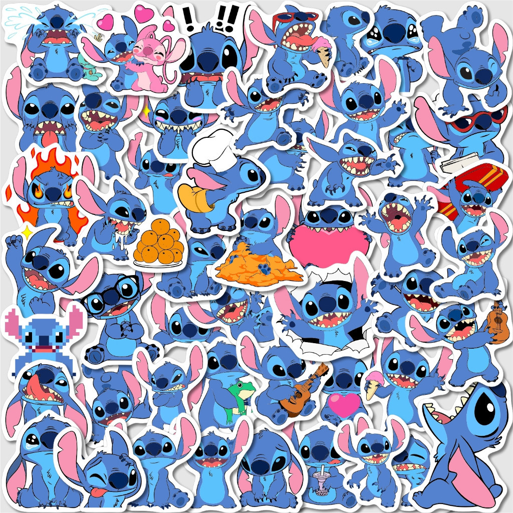 

50 PCS STICKER PACK STITCH ANGEL DISNEY UNTUK HP LAPTOP TUMBLER