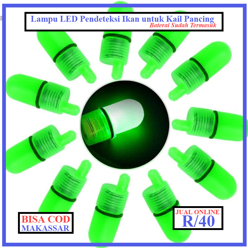 10 PCS - Lampu LED Lonceng Alarm Bell Pendeteksi Ikan untuk Kail Pancing - Q0142 - Gmarty - Mendetek