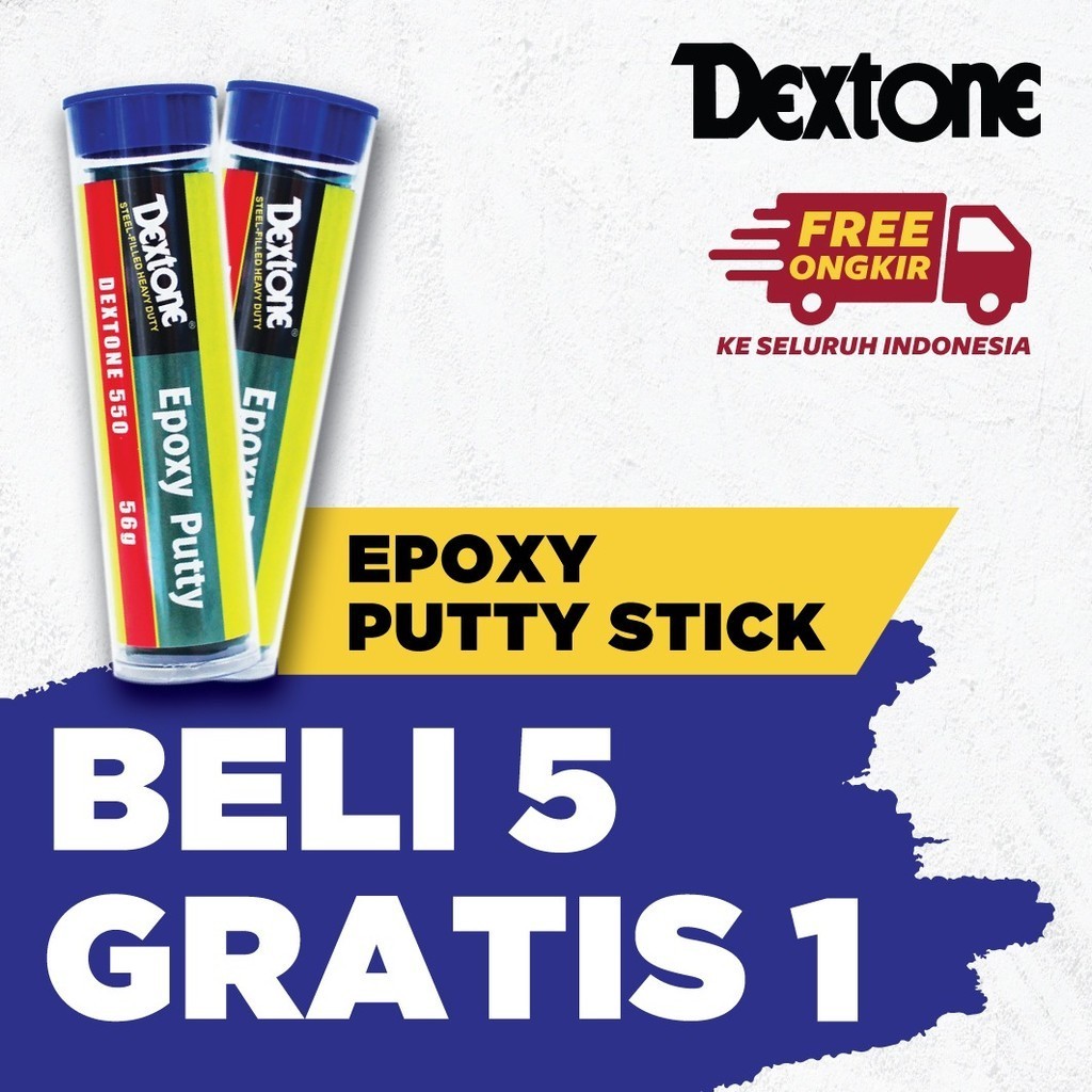 Lem Besi Epoxy Putty Stick DEXTONE/Lem anti bocor/ Lem tambal/lem kaca/lem 5 menit ( Beli 5 gratis 1