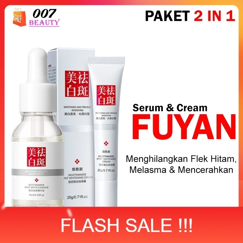 PROMO PAKET 2 PCS FUYAN Cream Anti Freckle & FUYAN Serum Whitening Mencerahkan Wajah