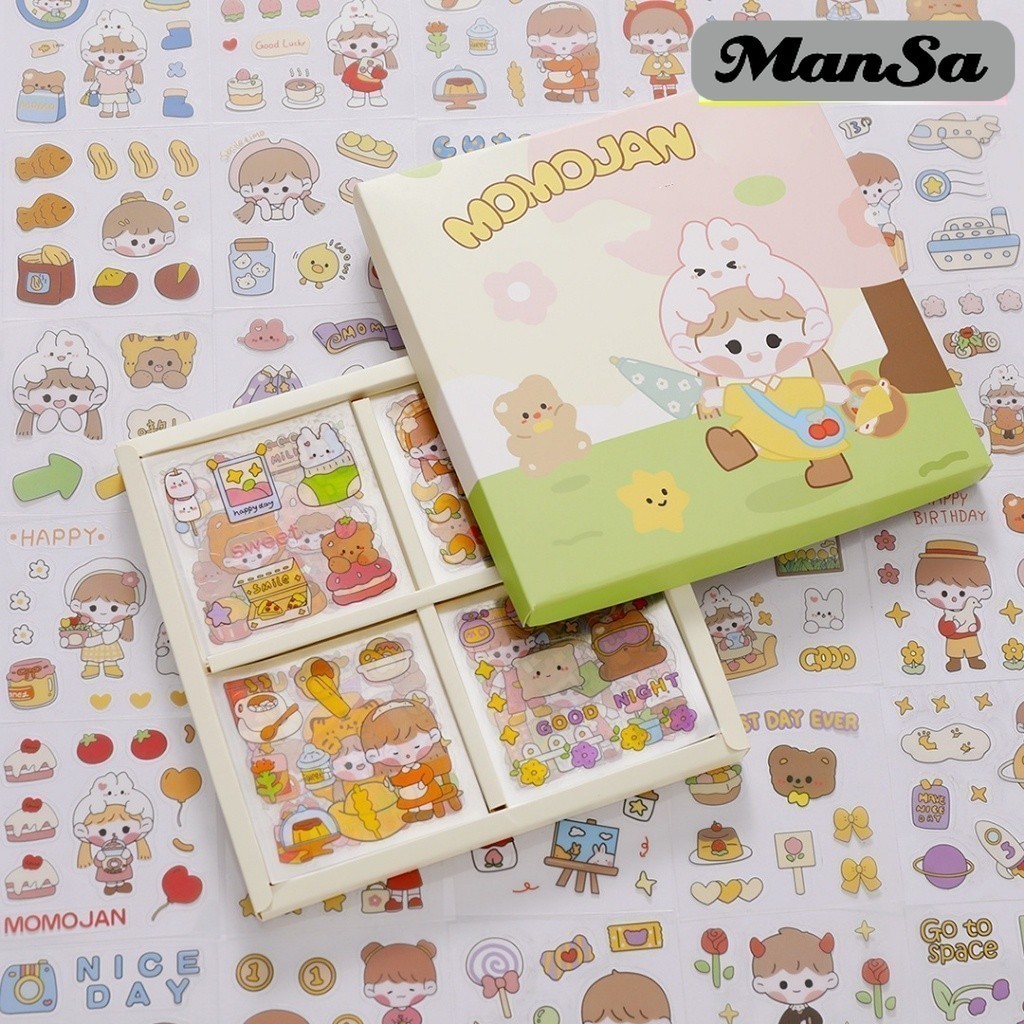 

【ManSa】 Sticker Buku / Sticker Botol / Sticker anti air / Sticker karakter / Sticker PET lucu