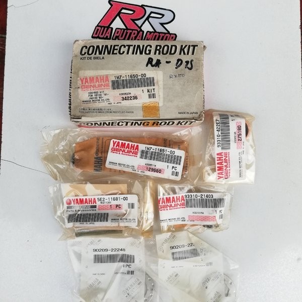 conroad conrod connecting rod road kit stang seher piston original ori yamaha rx100 dt100 rs100 L2s 