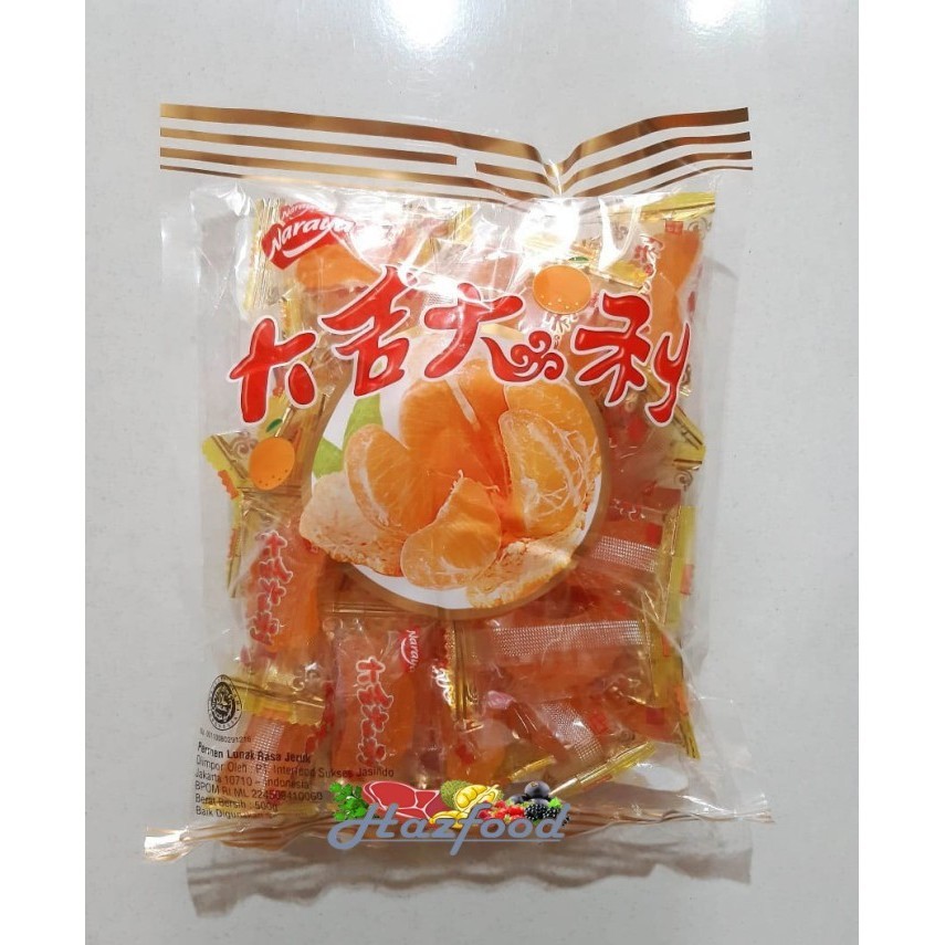 

Naraya Orange Candy/Jelly Jeruk Naraya/Permen Manisan Mandarin 500g