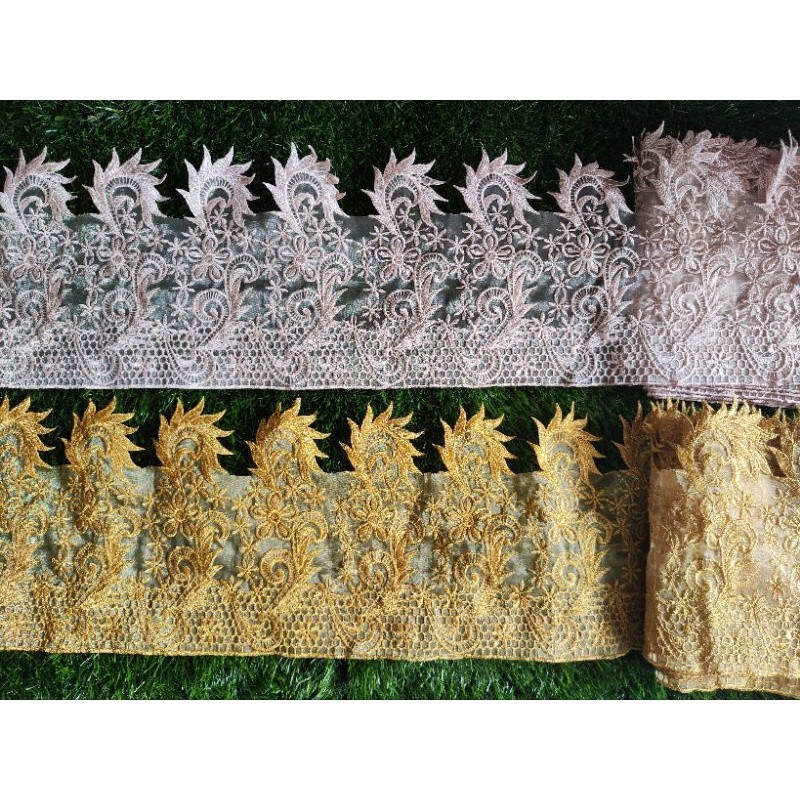 renda bordir lebar 20cm panjang 4,5 mtr