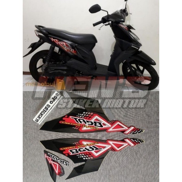 STIKER STRIPING BEAT 2010 HITAM