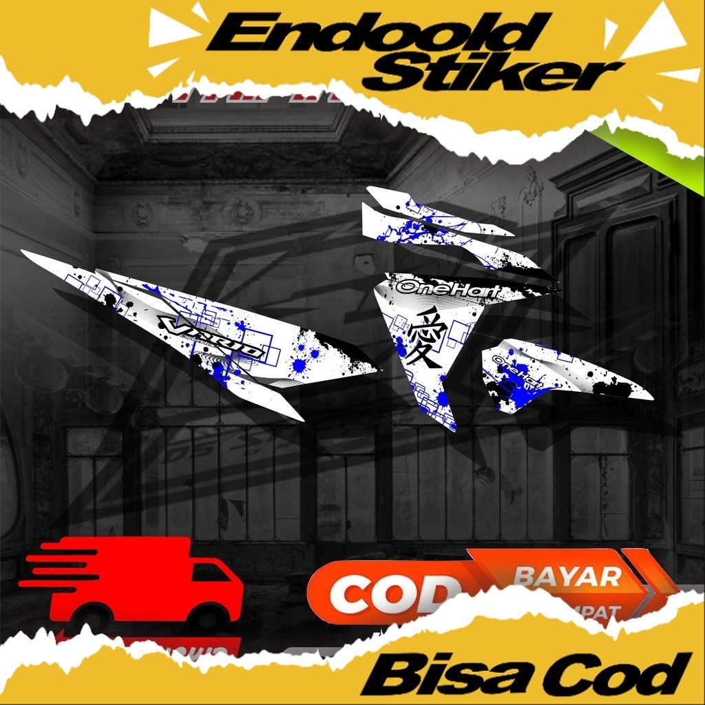 code 1807  Striping Motor VARIO 125 & 150 keluaran 2015-2017 motif  Hayabusa emblem variasi list
